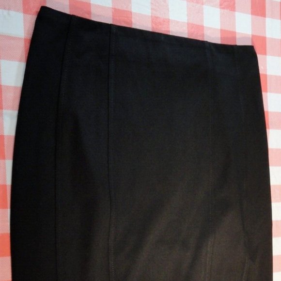 Skirts | Sz6 Express Womens Black Stretch High Waisted Satin